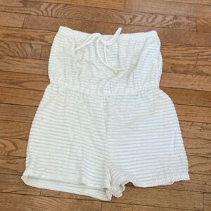 Beach Cabana Terry cloth  Bandeau short pants romper one size